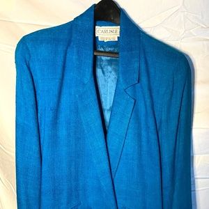 Women’s Vintage Luxury Turquoise Tweed Suit Jacket | Carlisle